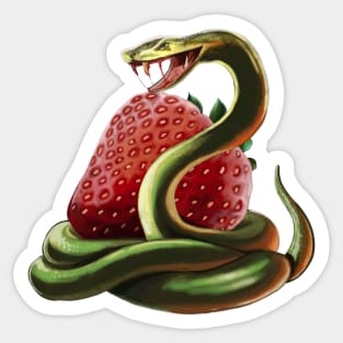 Snake and strawberry - SWEET POSION Sticker